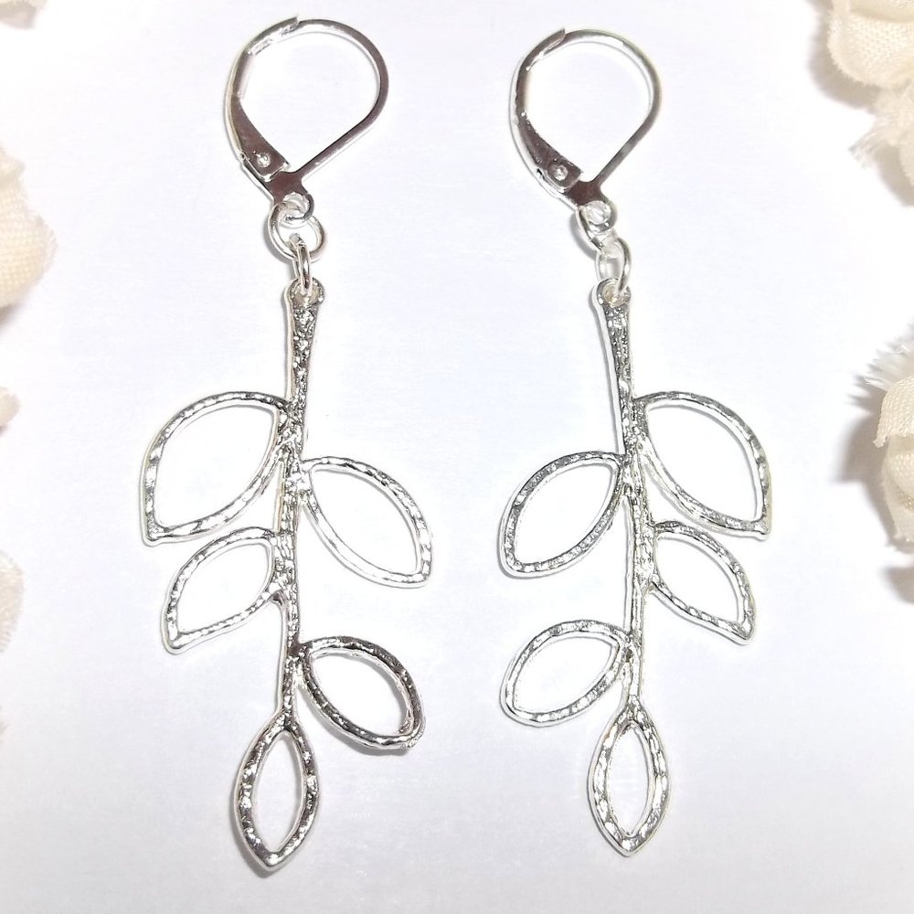 Earrings, Earring, Silver Statement Earring, Silver Earring, Earring, NWT A765